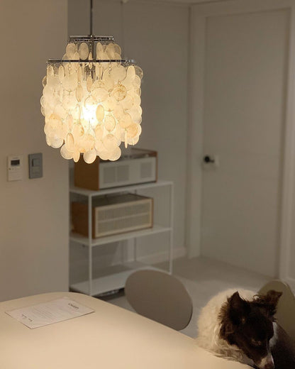 COQUILLE Tiered Shell Chandelier