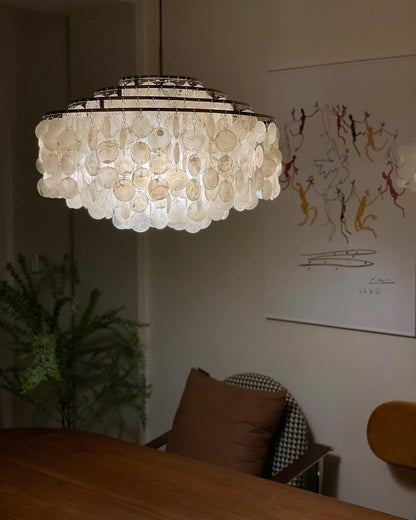 COQUILLE Tiered Shell Chandelier