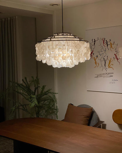 COQUILLE Tiered Shell Chandelier