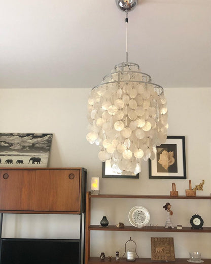 COQUILLE Tiered Shell Chandelier