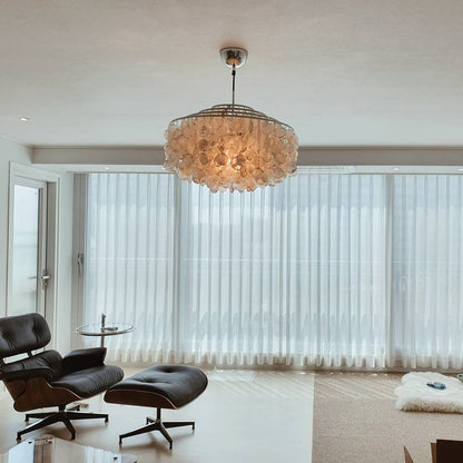 COQUILLE Tiered Shell Chandelier