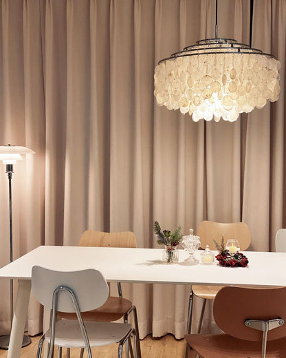 COQUILLE Tiered Shell Chandelier