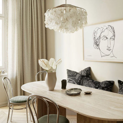 COQUILLE Tiered Shell Chandelier