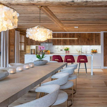 COQUILLE Tiered Shell Chandelier