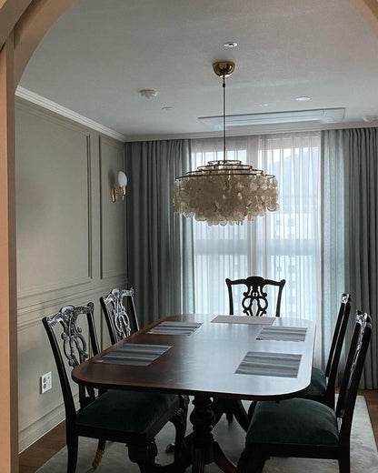 COQUILLE Tiered Shell Chandelier