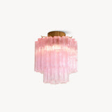 PEONIA Pink Glass Petal Ceiling Light