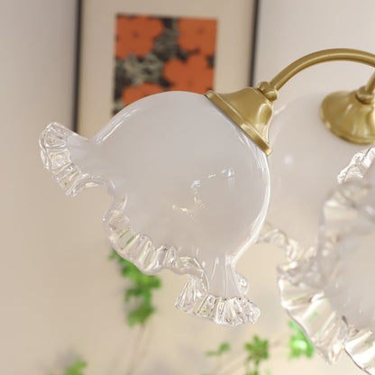 GIGLIO White Glass Flower Chandelier