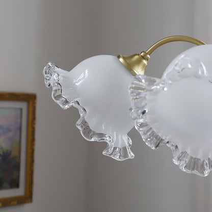 GIGLIO White Glass Flower Chandelier