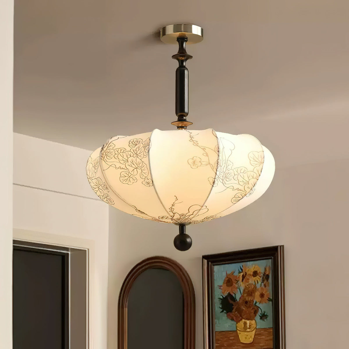 Floral Patterned Ceiling Light