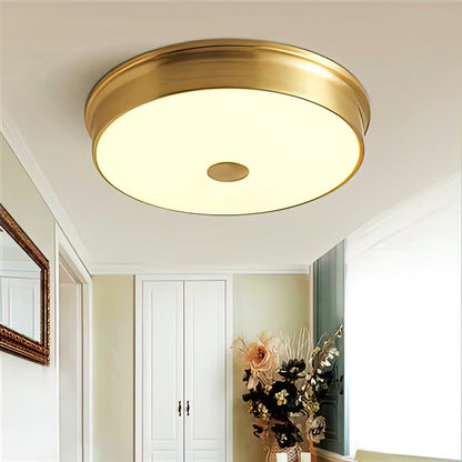VERELLE Aged Brass Flush Mount Ceiling Light