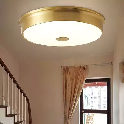 VERELLE Aged Brass Flush Mount Ceiling Light