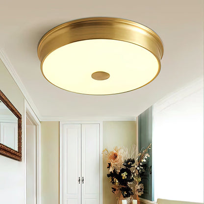 VERELLE Aged Brass Flush Mount Ceiling Light