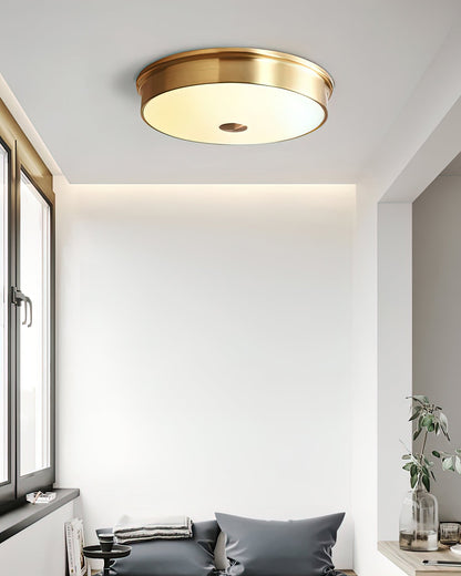 VERELLE Aged Brass Flush Mount Ceiling Light