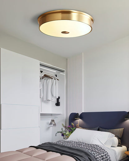 VERELLE Aged Brass Flush Mount Ceiling Light