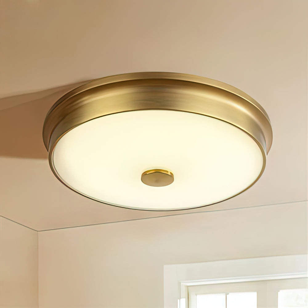 VERELLE Aged Brass Flush Mount Ceiling Light