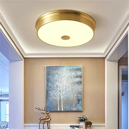 VERELLE Aged Brass Flush Mount Ceiling Light