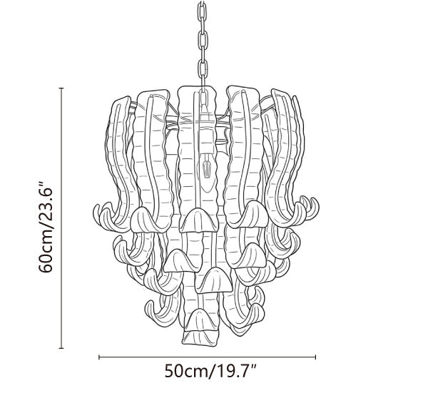 Rosavelle™ Blush Murano Glass Chandelier
