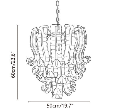 Rosavelle™ Blush Murano Glass Chandelier