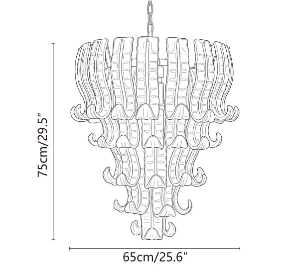 Rosavelle™ Blush Murano Glass Chandelier