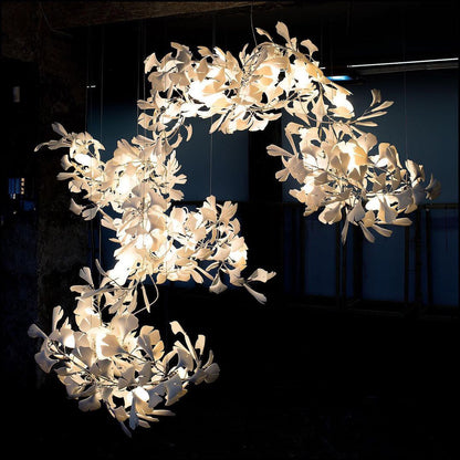 KYOMI Porcelain Ginkgo Leaf Cluster Chandelier