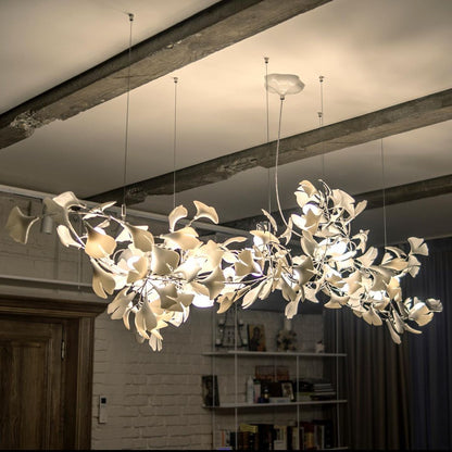 KYOMI Porcelain Ginkgo Leaf Cluster Chandelier