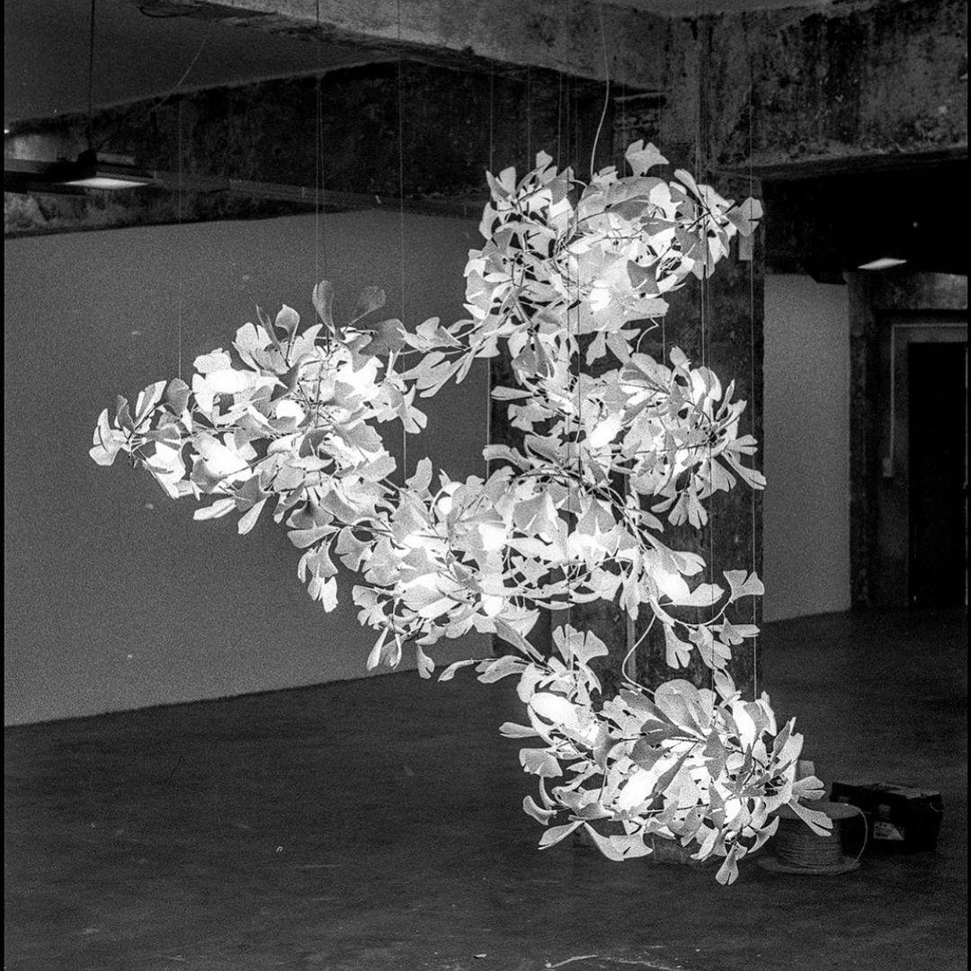 KYOMI Porcelain Ginkgo Leaf Cluster Chandelier