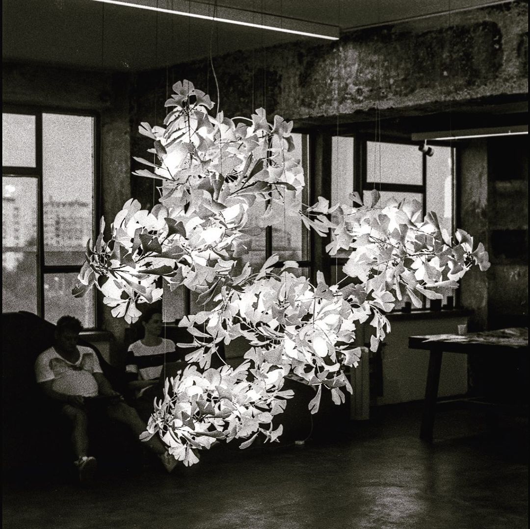 KYOMI Porcelain Ginkgo Leaf Cluster Chandelier