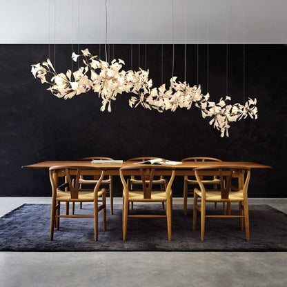 KYOMI Porcelain Ginkgo Leaf Cluster Chandelier