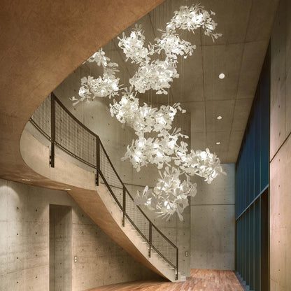 KYOMI Porcelain Ginkgo Leaf Cluster Chandelier