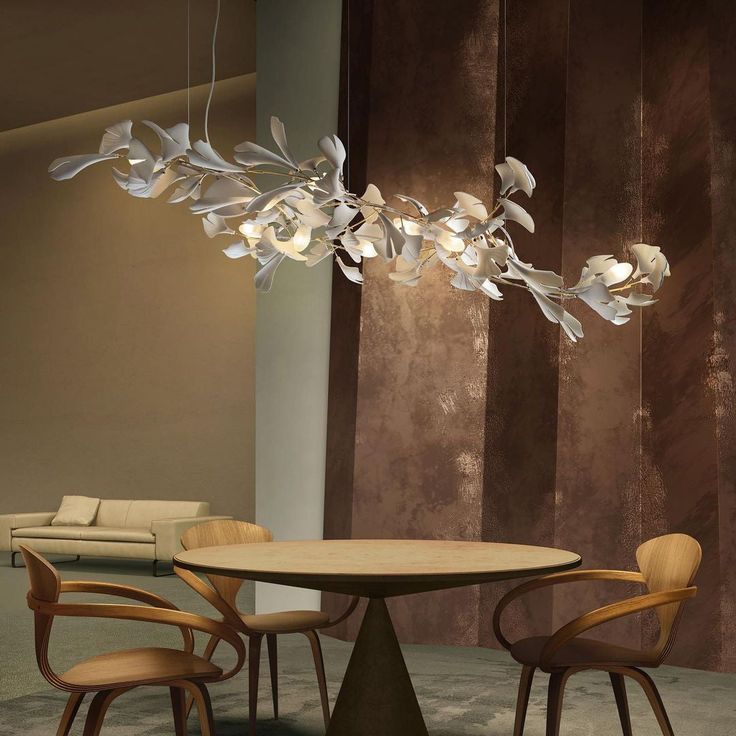 KYOMI Porcelain Ginkgo Leaf Cluster Chandelier