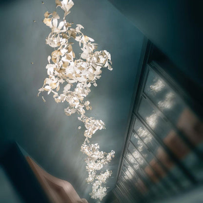 KYOMI Porcelain Ginkgo Leaf Cluster Chandelier