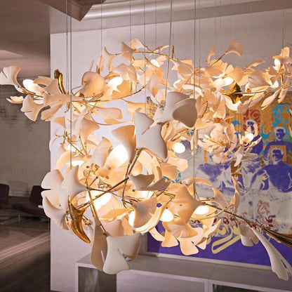 KYOMI Porcelain Ginkgo Leaf Cluster Chandelier