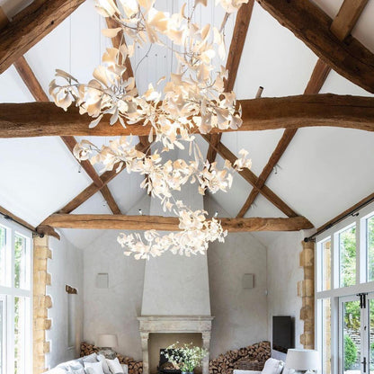 KYOMI Porcelain Ginkgo Leaf Cluster Chandelier