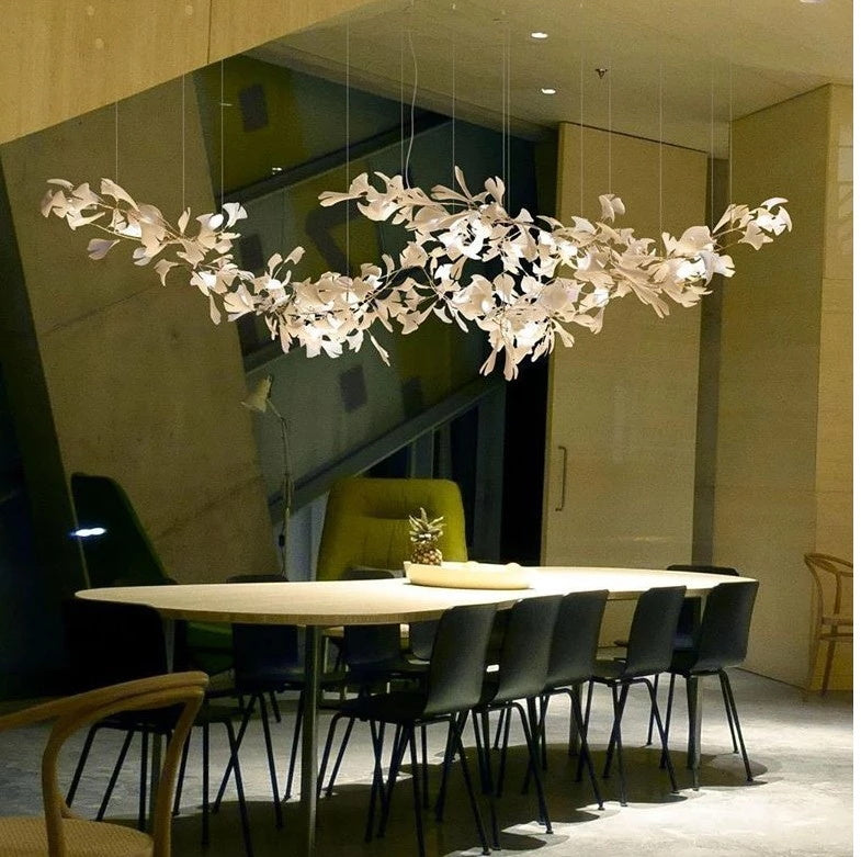 KYOMI Porcelain Ginkgo Leaf Cluster Chandelier