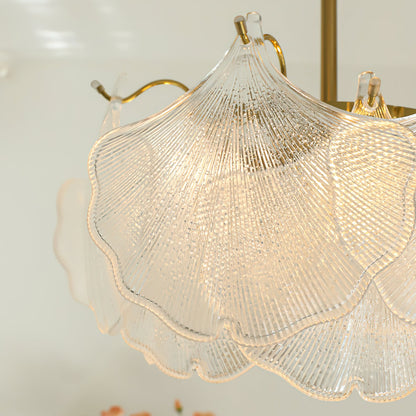 Ginkgo Leaves Glass Flush Mount