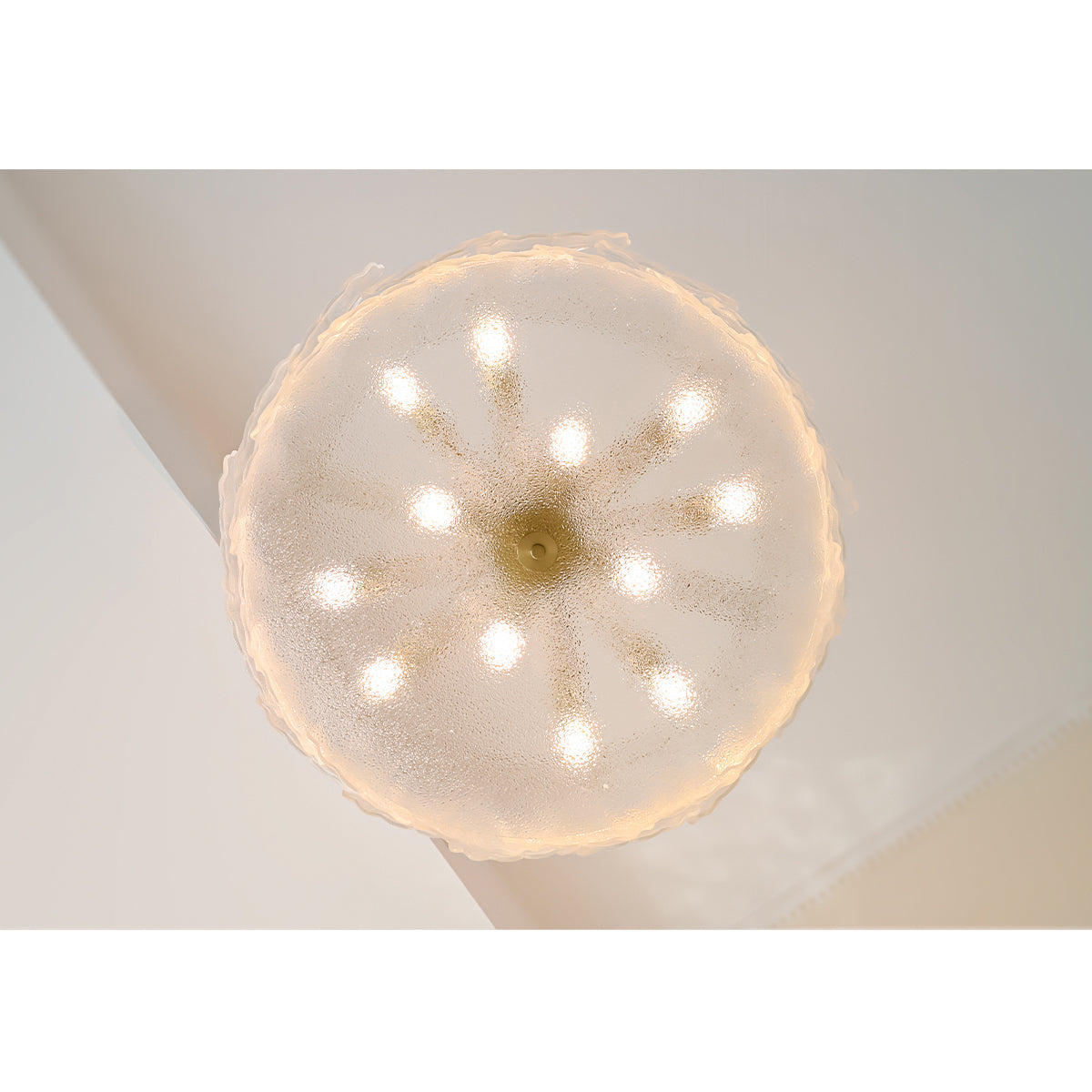 Ginkgo Leaves Glass Flush Mount