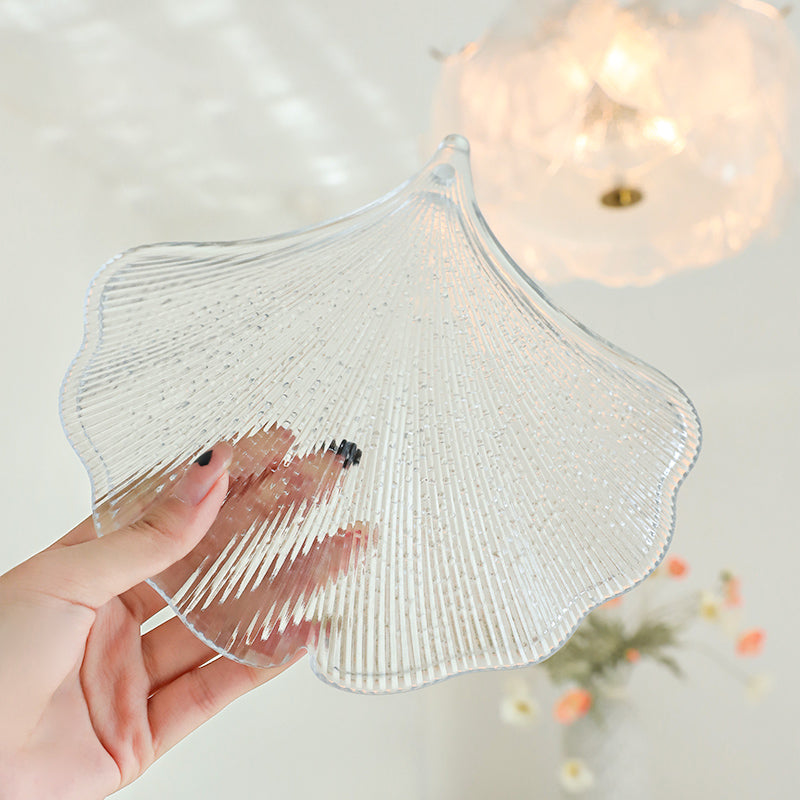 Ginkgo Leaves Glass Flush Mount