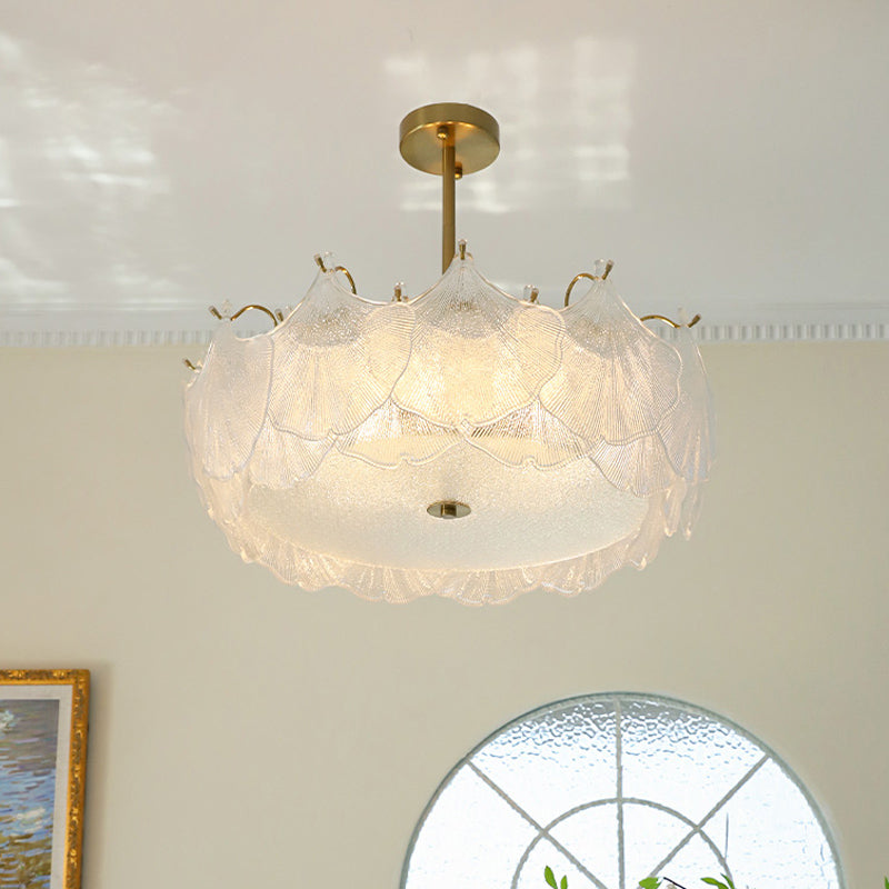 Ginkgo Leaves Glass Flush Mount