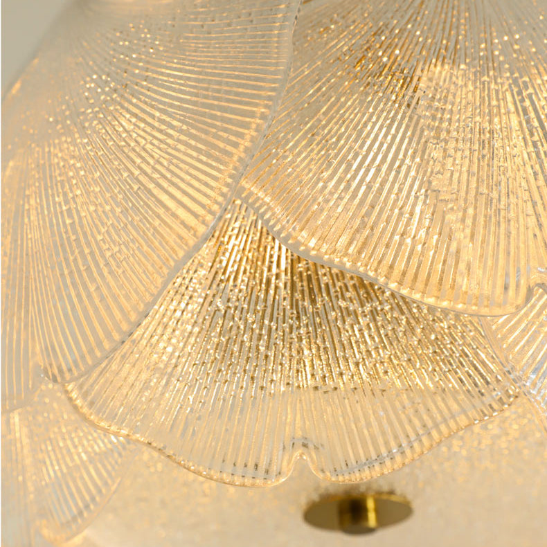Ginkgo Leaves Glass Flush Mount