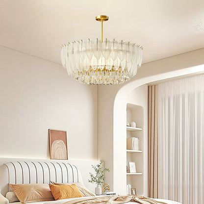 PIUMA White Feather Crystal Chandelier