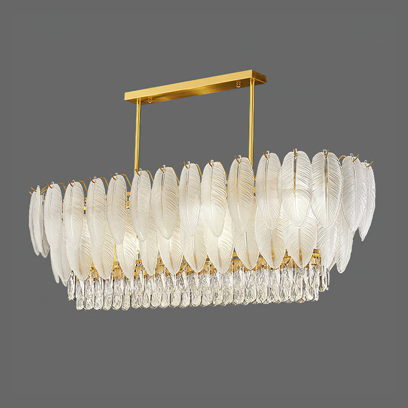 PIUMA White Feather Crystal Chandelier
