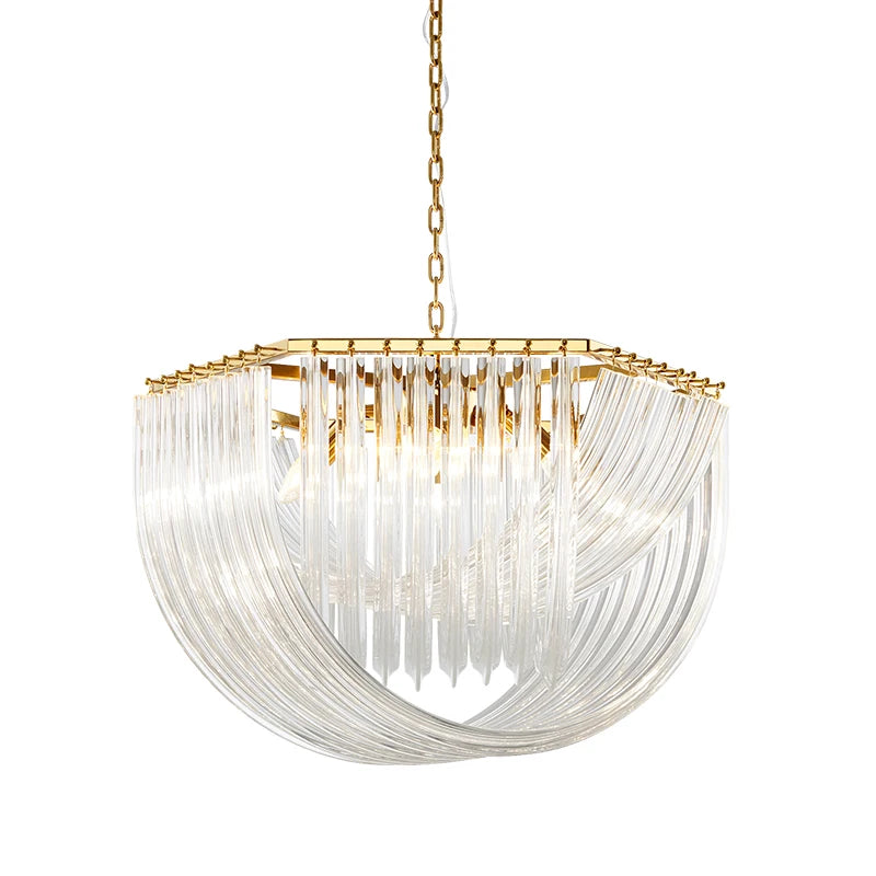 Aurora Gold Crystal Halo Chandelier