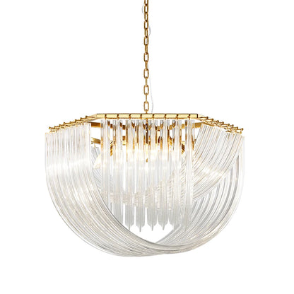 Aurora Gold Crystal Halo Chandelier
