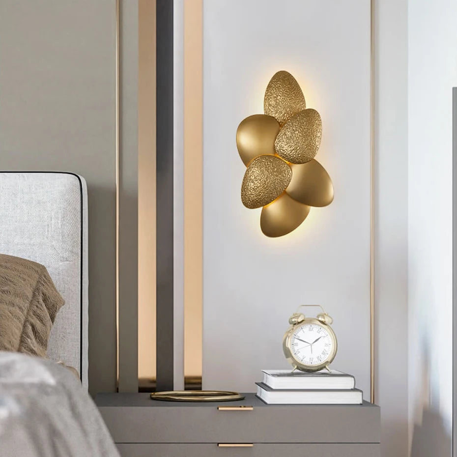 Aurora Gilded Petal Wall Art Sconce