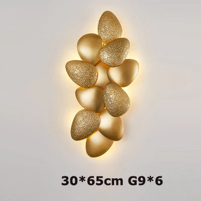 Aurora Gilded Petal Wall Art Sconce