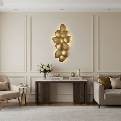 Aurora Gilded Petal Wall Art Sconce