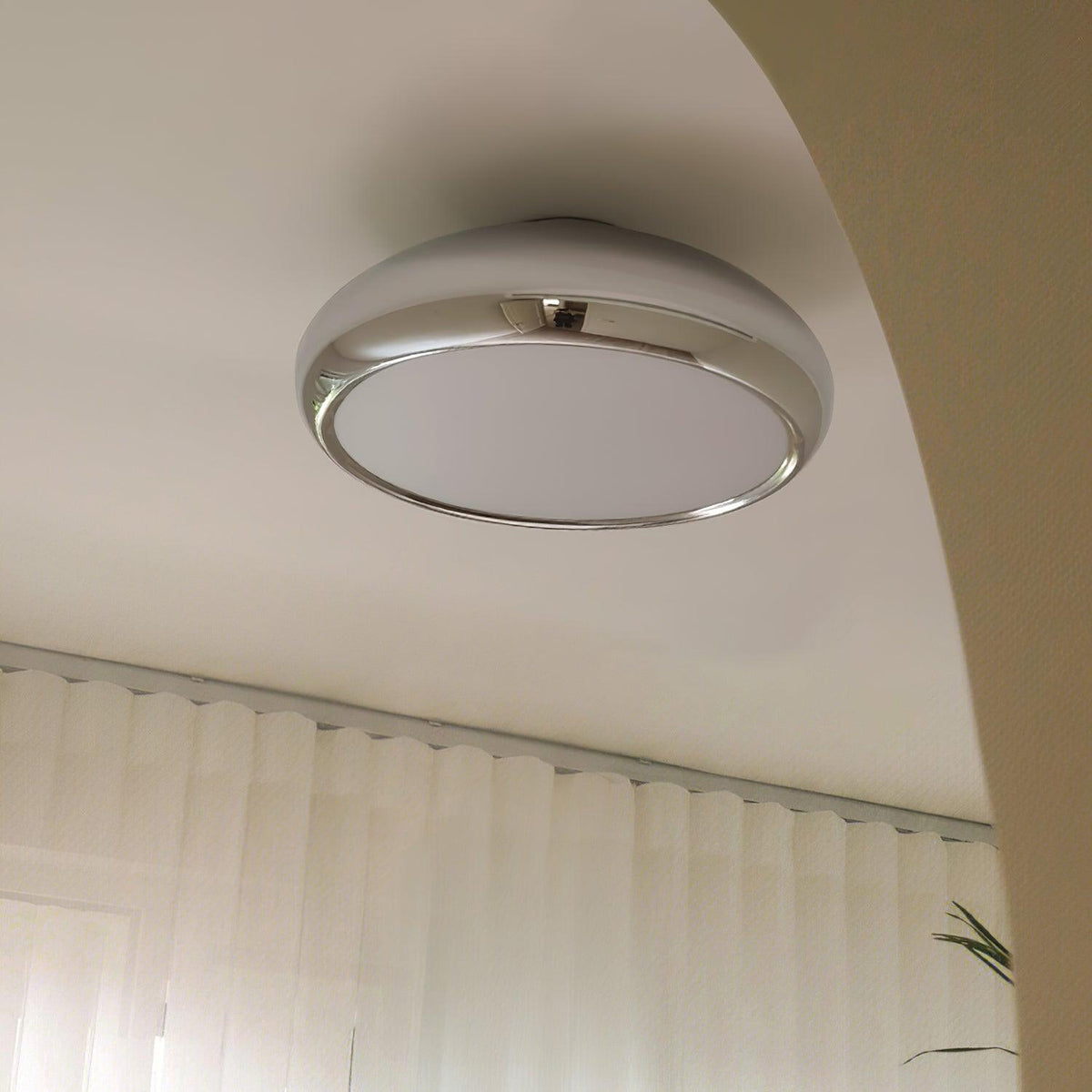 HARK Mirror-Chrome Flush Mount Ceiling Light