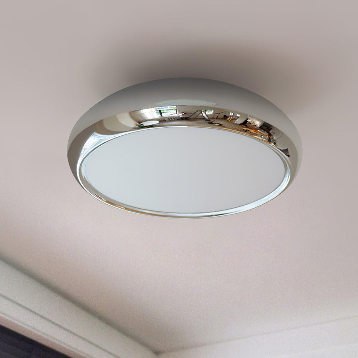 HARK Mirror-Chrome Flush Mount Ceiling Light