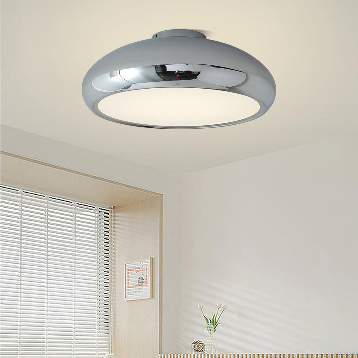 HARK Mirror-Chrome Flush Mount Ceiling Light