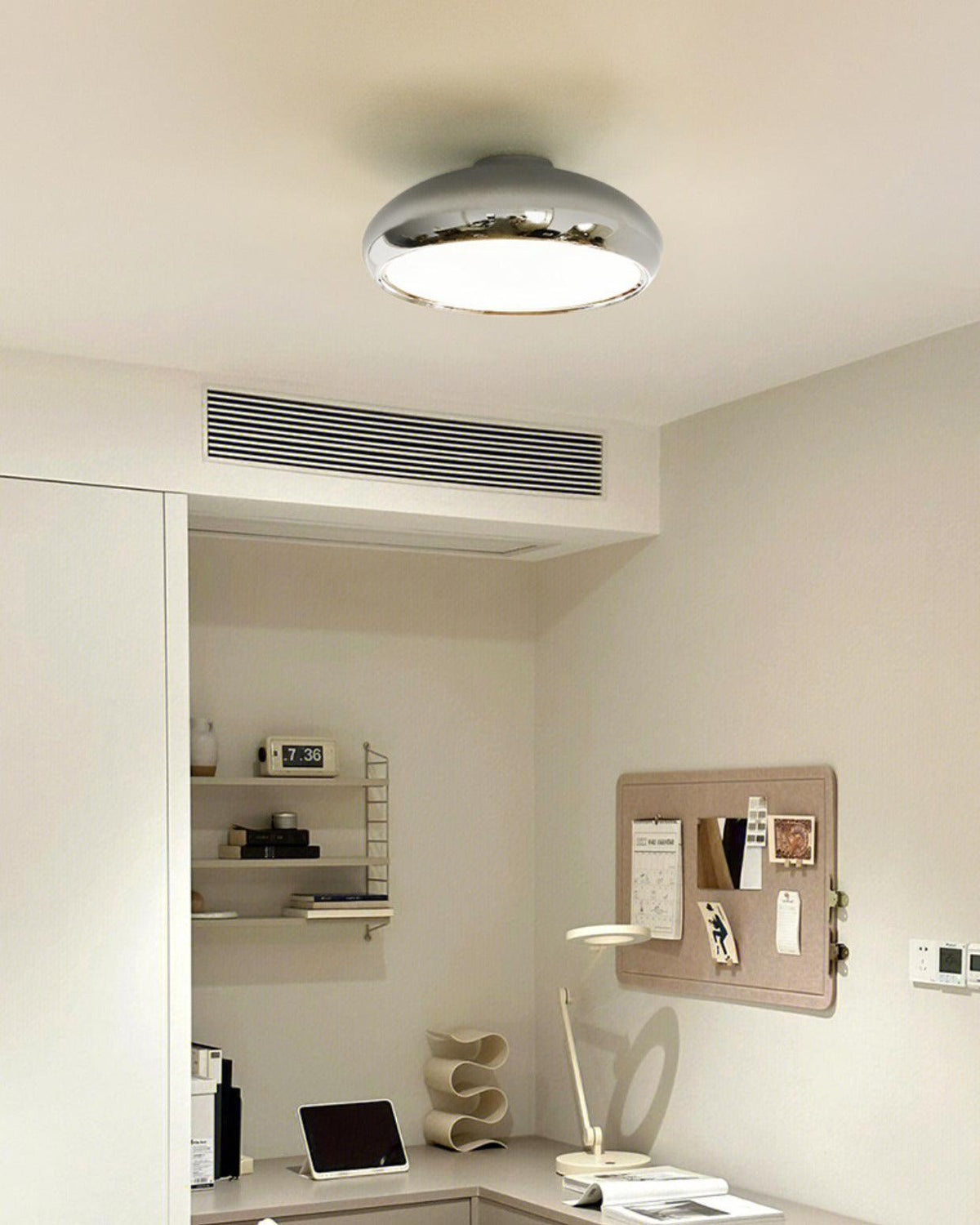 HARK Mirror-Chrome Flush Mount Ceiling Light